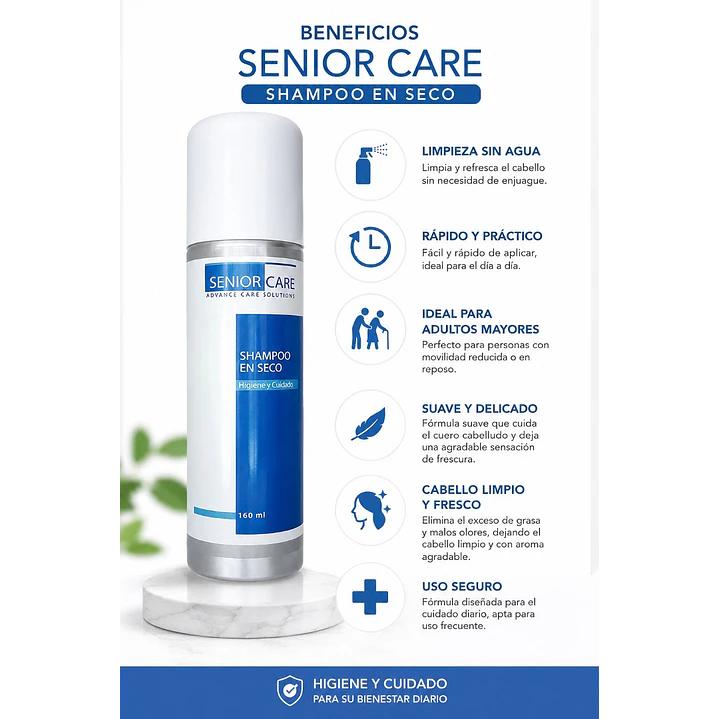 Senior Care Shampoo En Seco 160 Ml Caja X12 3
