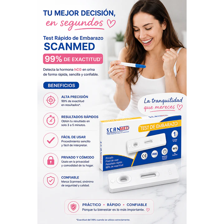 Test Rapido De Embarazo Scanmed 99% Exactitud  2