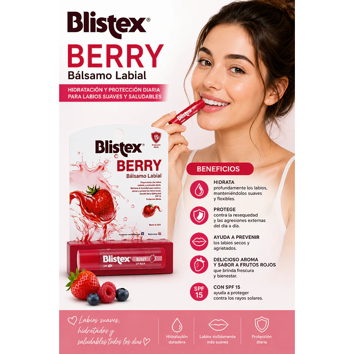 Blistex Berry Balsamo Labial 15 G 2