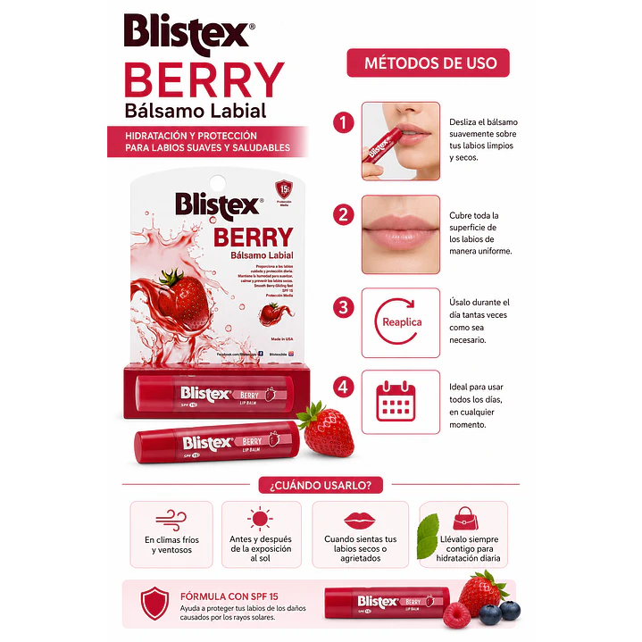 Blistex Berry Balsamo Labial 15 G 3