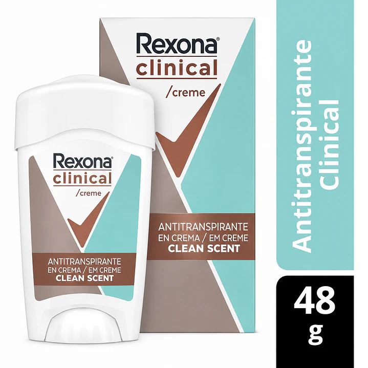 Rexona Clinical Desodorante en Crema Cleant Scent 96h 48Gr 1