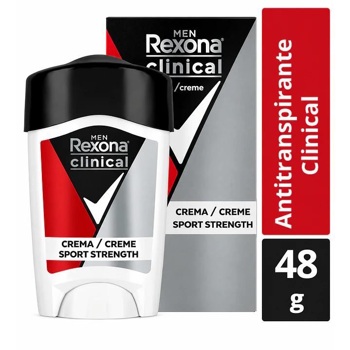 Rexona Clinical Men Desodorante En Crema Sport Strength 48Gr Pack X3 3