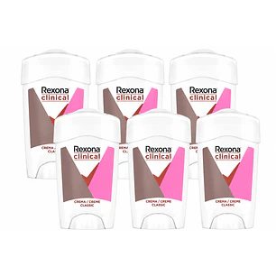 Rexona Clinical Classic Desodorante Crema 96h 48Gr Pack X6