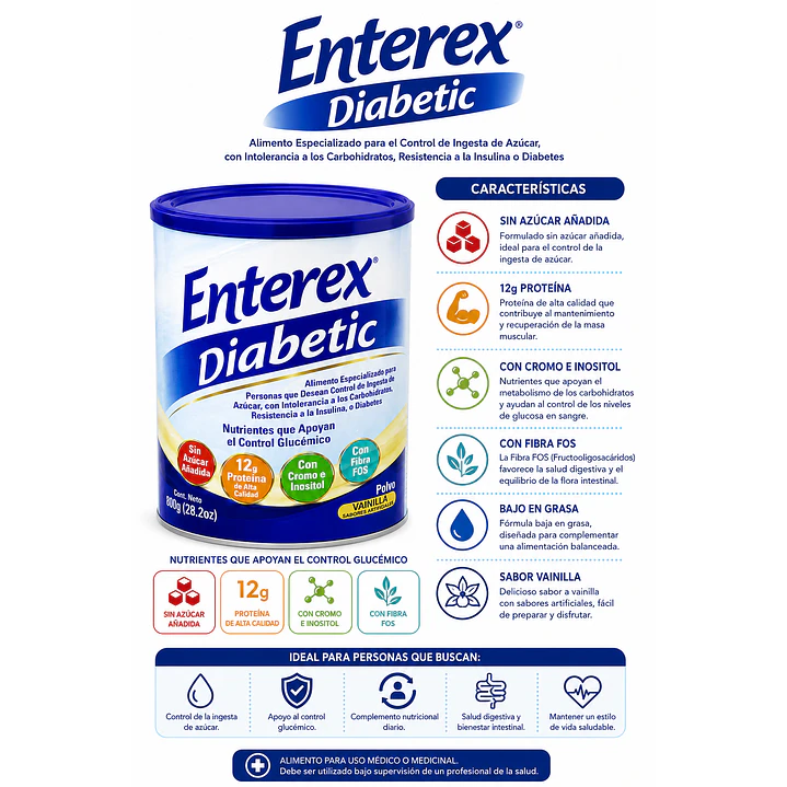 Enterex Diabetic Vainilla 800Gr 4