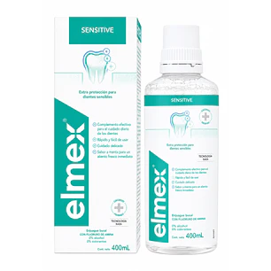 Elmex Sensitive Enjuague Bucal con Flúor 400 Ml