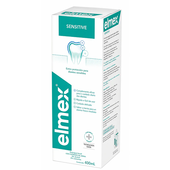 Elmex Sensitive Enjuague Bucal con Flúor 400 Ml 2