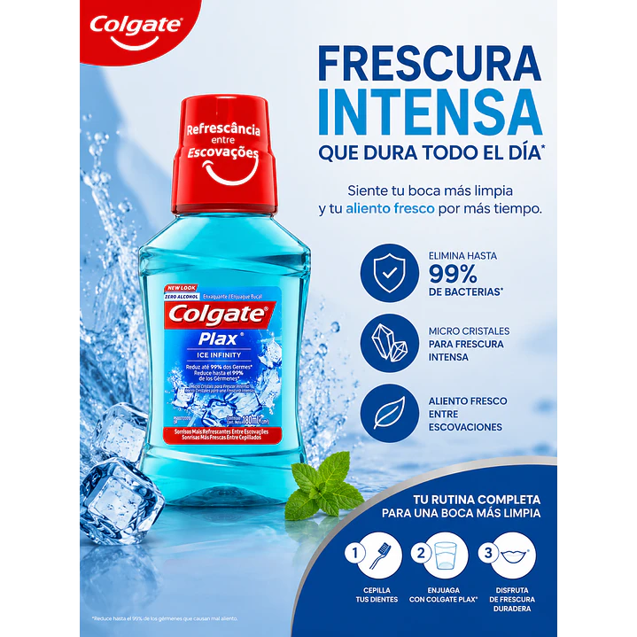 Colgate Plax Ice Infinity Enjuague Bucal 180 Ml 3