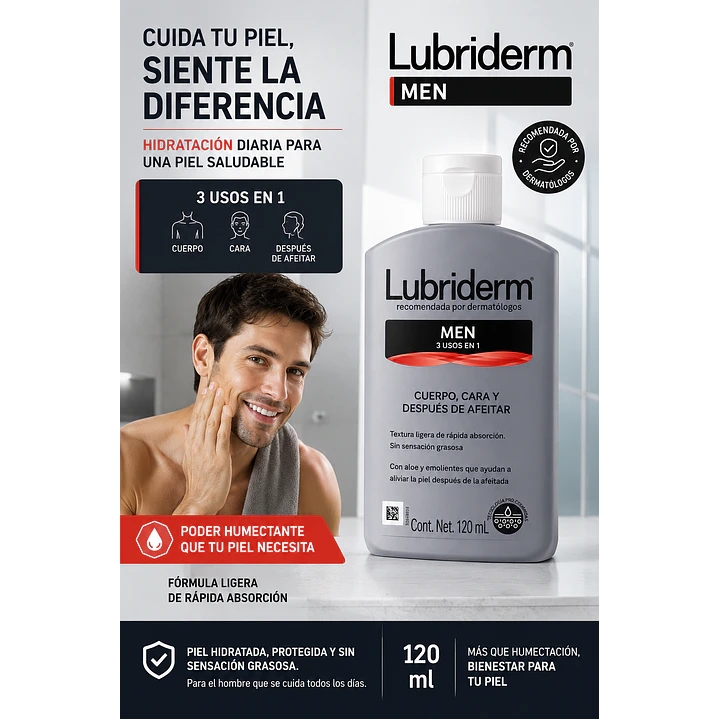 Lubriderm Men Crema Humectante 120 Ml 5