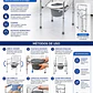 Inodoro Cromado Vitality Tipo Guardian Baño Portatil Plegable - Miniatura 4