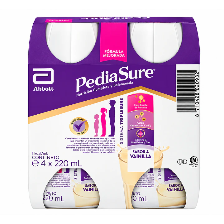 Pediasure Vainilla Liquido 4 X 220Ml 1
