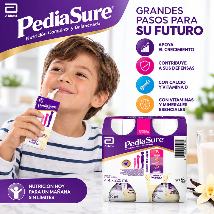 Pediasure Vainilla Liquido 4 X 220Ml 6