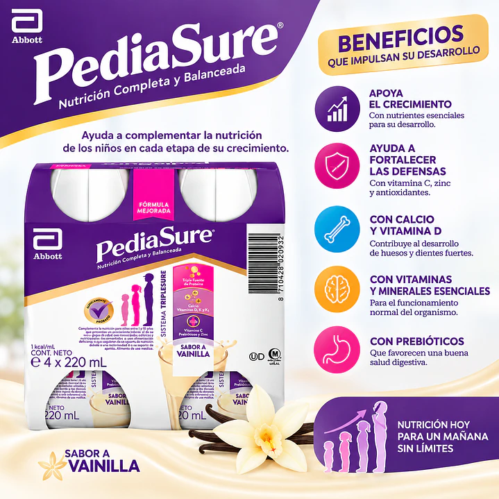Pediasure Vainilla Liquido 4 X 220Ml 7