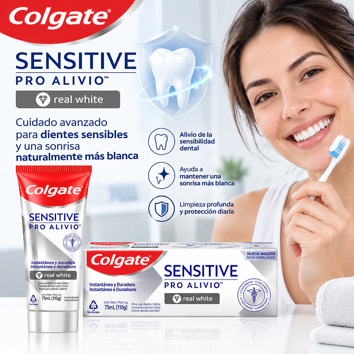Crema Dental Colgate Sensitive Pro Alivio Real White 110 G 4