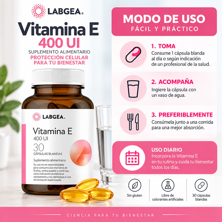 Vitamina E 400 UI Labgea 30 Cápsulas Blandas Pack X6 7