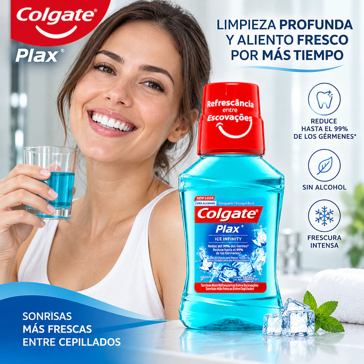Colgate Plax Ice Infinity Enjuague Bucal 180 Ml 3