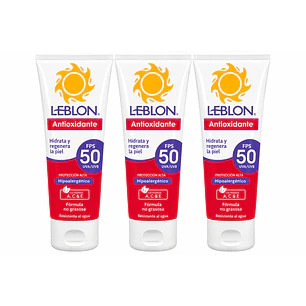 Leblon Protector Solar Antioxidante Fps 50 190 G Pack X3