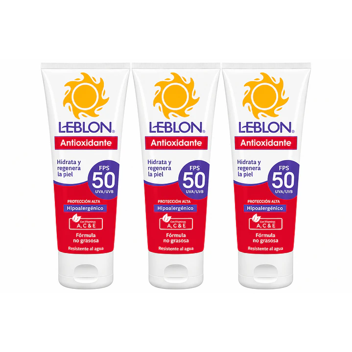 Leblon Protector Solar Antioxidante Fps 50 190 G Pack X3 1