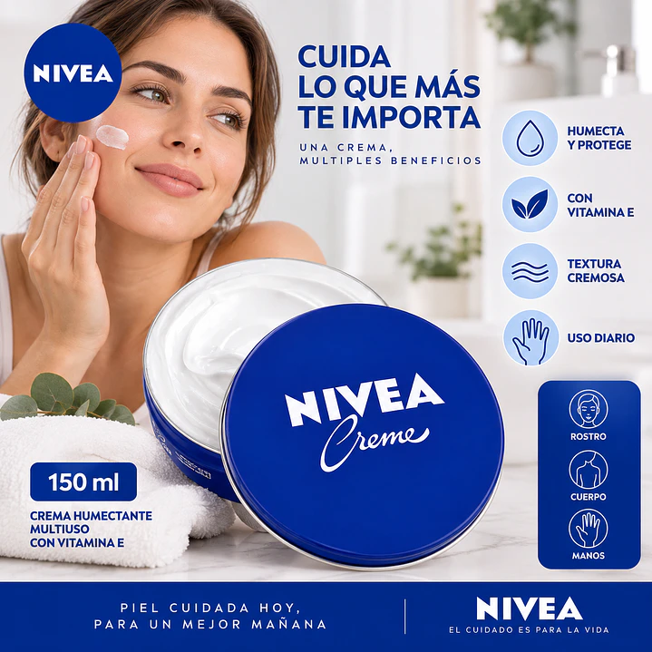 Nivea Creme, Crema Humectante Multiuso Vitamina E 150 Ml 3