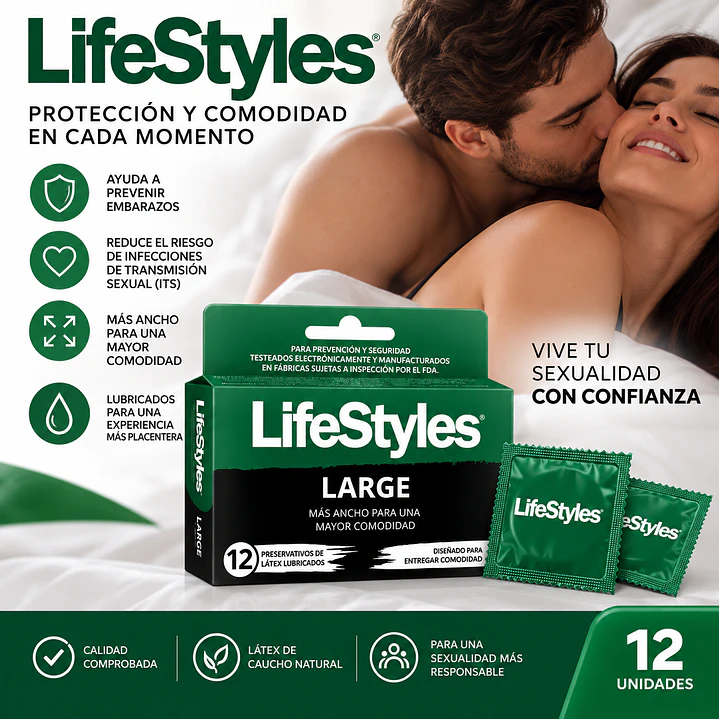 Preservativos LifeStyles Large Caja X12 5