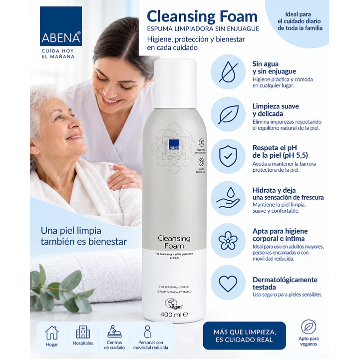 Espuma Europea Limpiadora Abena 400 Ml  6