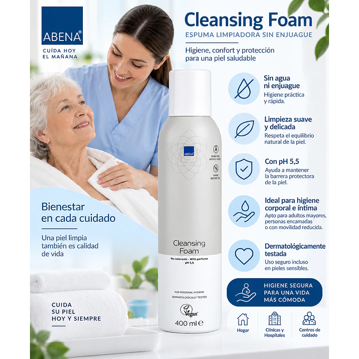 Espuma Europea Limpiadora Abena 400 Ml  4
