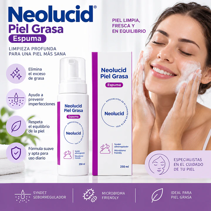 Neolucid Piel Grasa Espuma de Limpieza 230 Ml 3