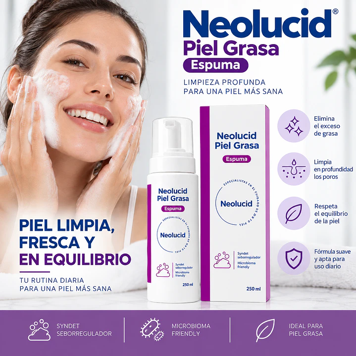 Neolucid Piel Grasa Espuma de Limpieza 230 Ml 5