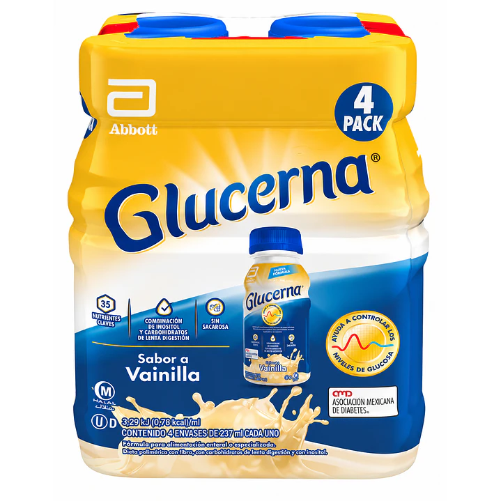 Pack Glucerna 237 mL Sabor Vainilla – Suplemento Nutricional para Control de Glucosa 1