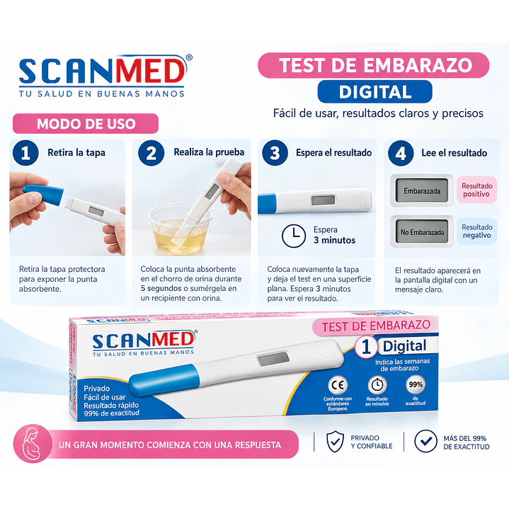  Test de Embarazo Digital Scanmed  4