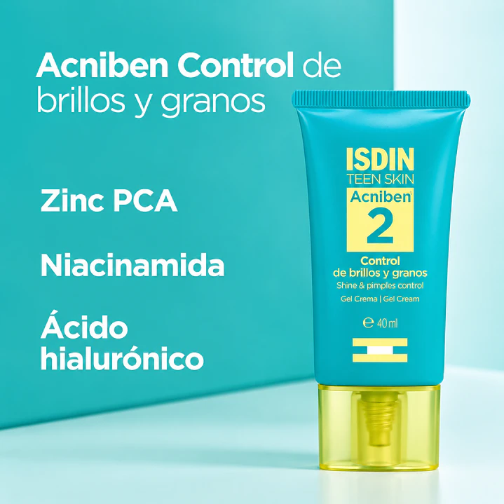 Isdin Acniben Control De Brillos Y Granos Gel Crema 40Ml 2