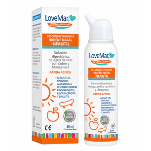 Solución Hipertonica Agua De Mar Lovemar Infantil 50Ml