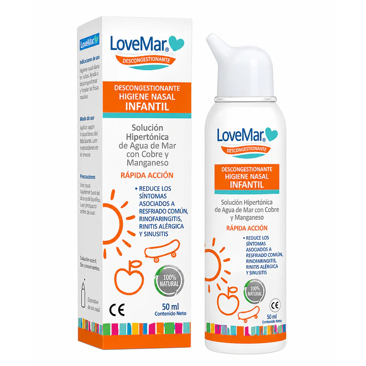 Solución Hipertonica Agua De Mar Lovemar Infantil 50Ml 1