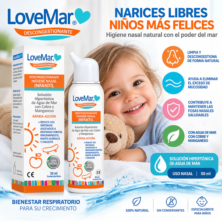 Solución Hipertonica Agua De Mar Lovemar Infantil 50Ml 7