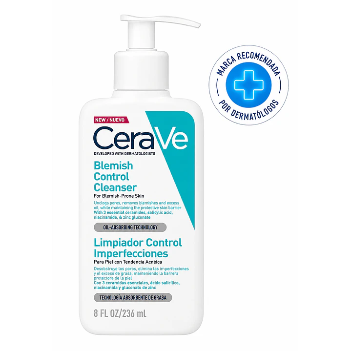 Limpiador Control Imperfecciones Cerave Día Y Noche 236 Ml 1