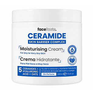 Crema Hidratante Para Piel Seca A Muy Seca 340ml Ceramide Fragancia Neutra