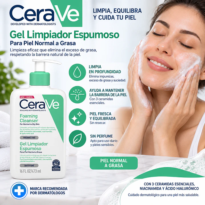 Gel Limpiador Espumoso 473 Ml Tipo De Piel Normal A Grasa 3