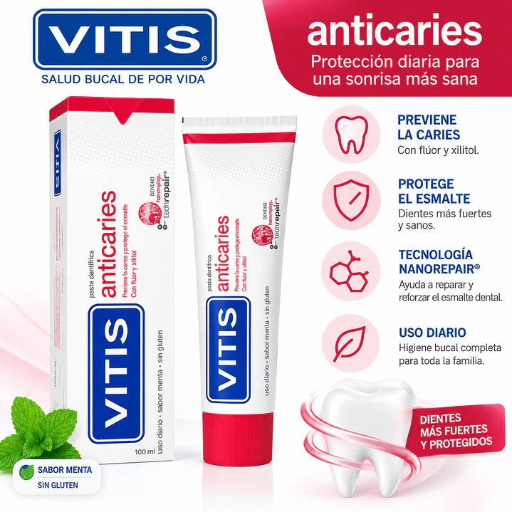 Pasta Dental Vitis Anti Caries 100Ml 4