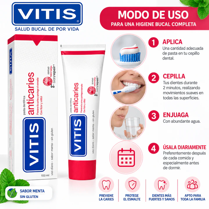 Pasta Dental Vitis Anti Caries 100Ml 5