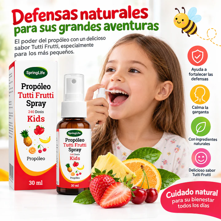 Propoleo Kids Tutti Fruti Spray Springlife 240 Dosis 30Ml 3
