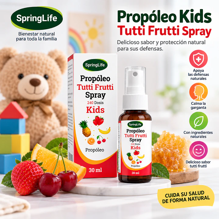 Propoleo Kids Tutti Fruti Spray Springlife 240 Dosis 30Ml 6