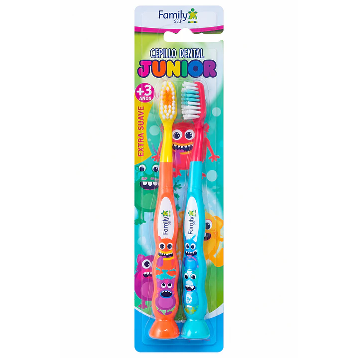 Pack x2 Cepillo Dental Infantil Family Extra Suave +3 Años 1