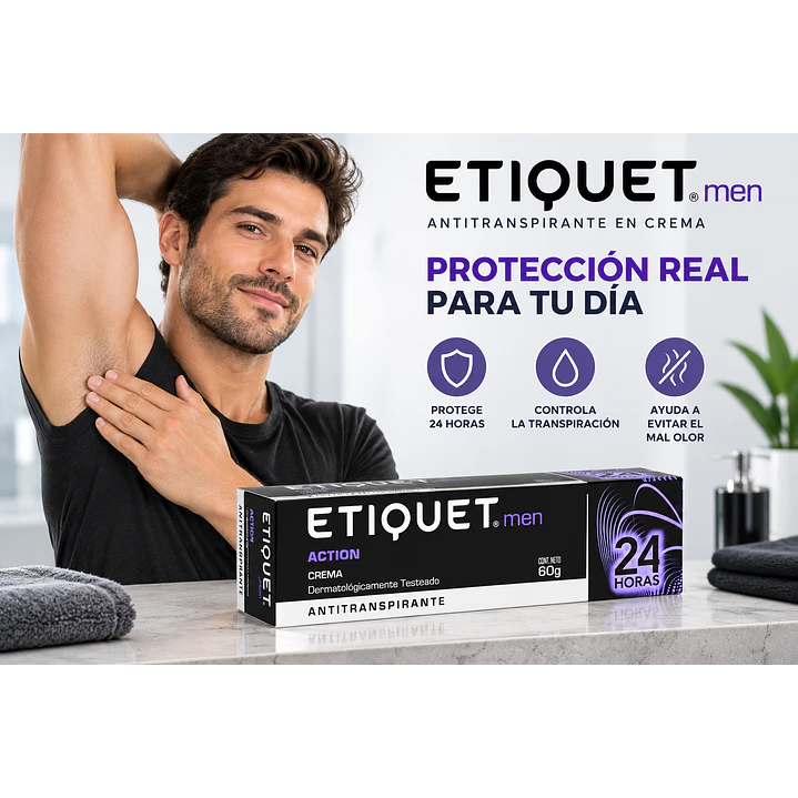 Desodorante Antitranspirante Etiquet Hombre en Crema 60G Pack X3 4
