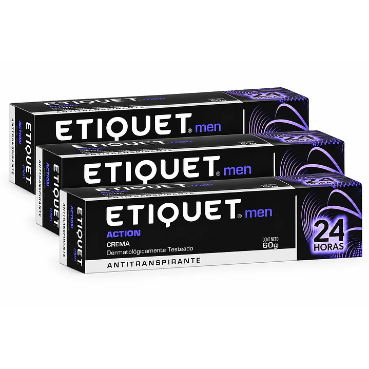Desodorante Antitranspirante Etiquet Hombre en Crema 60G Pack X3 1