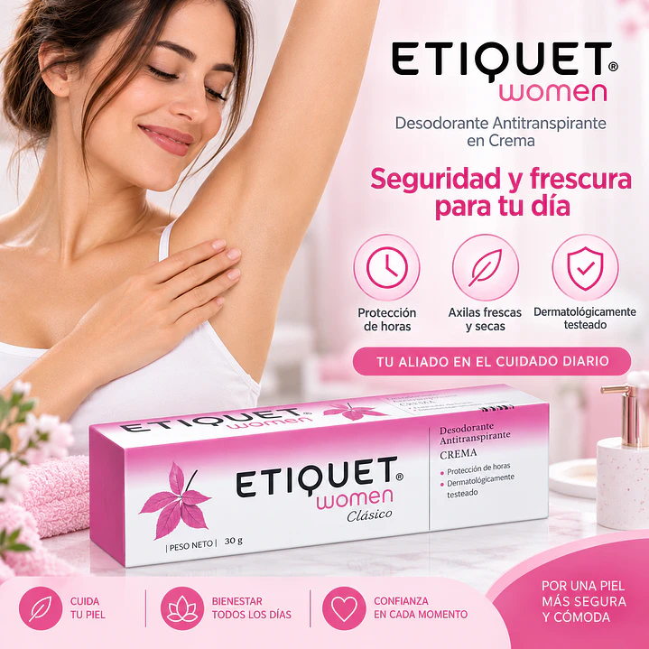 Desodorante Antitranspirante Etiquet Women Clásico en Crema 30G Pack X6 5