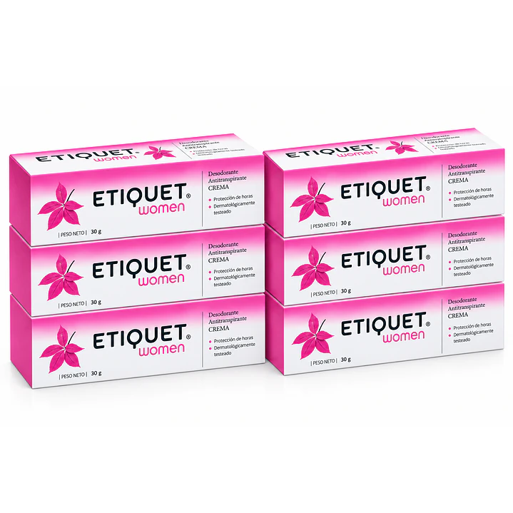 Desodorante Antitranspirante Etiquet Women Clásico en Crema 30G Pack X6 1