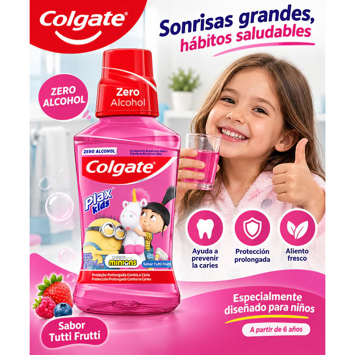 Enjuague Bucal Colgate Plax Kids 250Ml 3