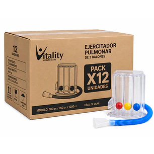 Ejercitador Pulmonar Vitality Triflo Pack X12