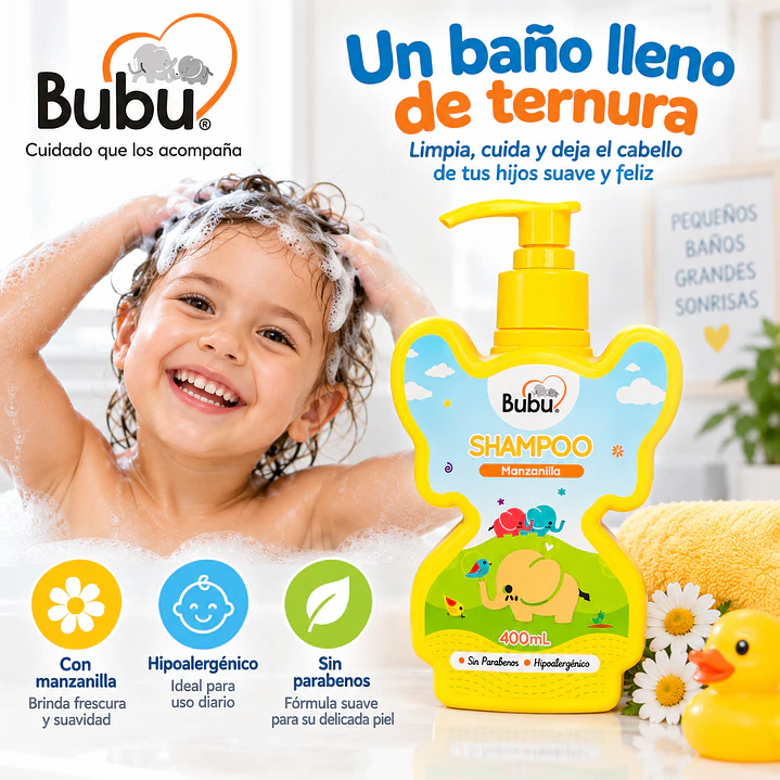 Bubu Shampoo Para Niños 400Ml 2