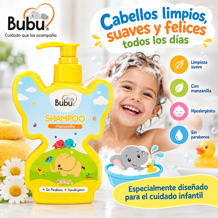 Bubu Shampoo Para Niños 400Ml 6