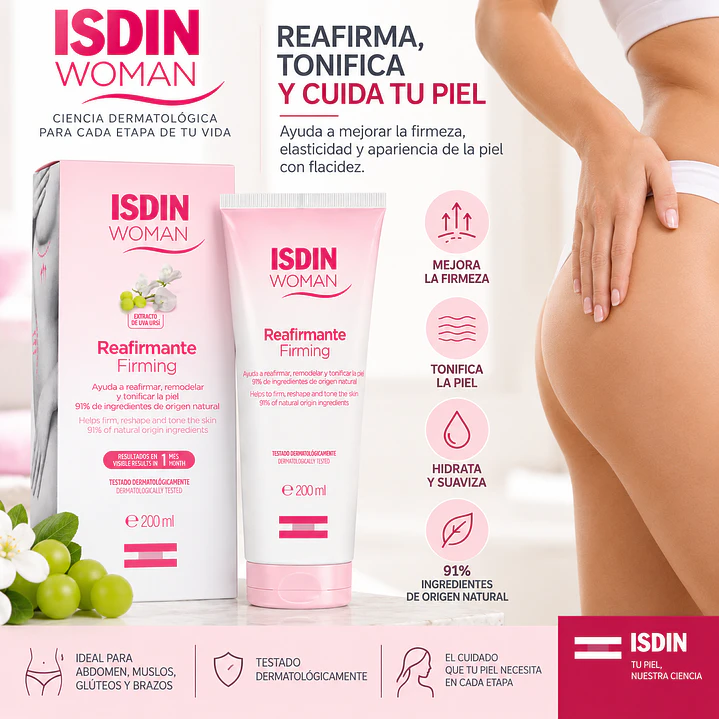 Isdin Woman Crema Reafirmante Para Flacidez Cutánea 200Ml 6